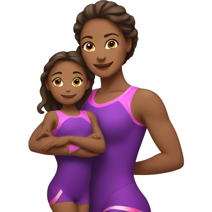 Mother daughter gymnastics  emoji