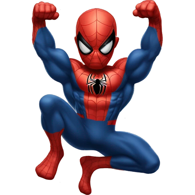 Spider-Man front double bicep emoji