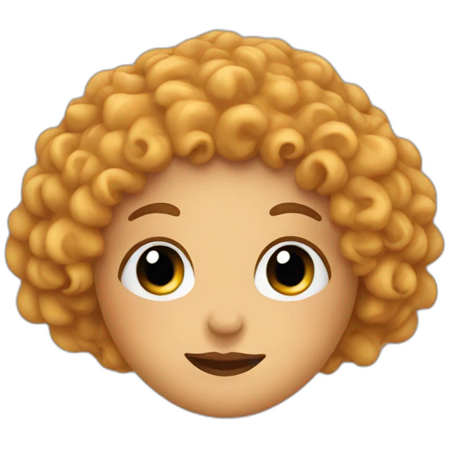 curly hair empanada face with long lashes  emoji