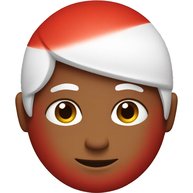 half red and half white rectangl emoji