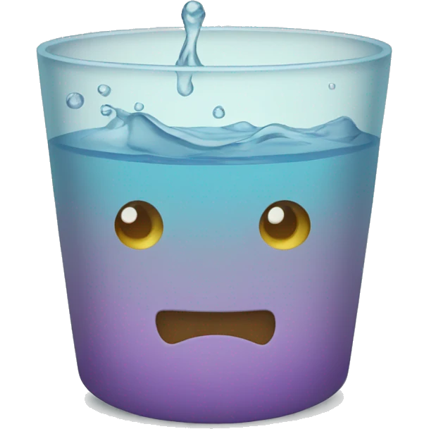 Vaso con agua emoji