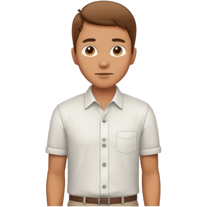 Man standing with his hands behind his back emoji