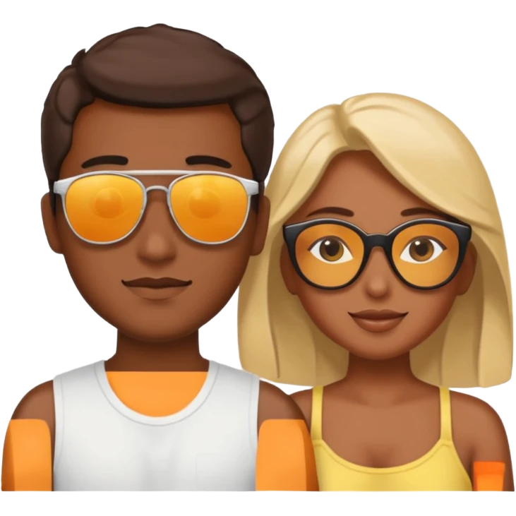 quiero que pongas ubna apreja morena tomando el sol y relajados emoji