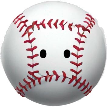 small white and black softball emoji
