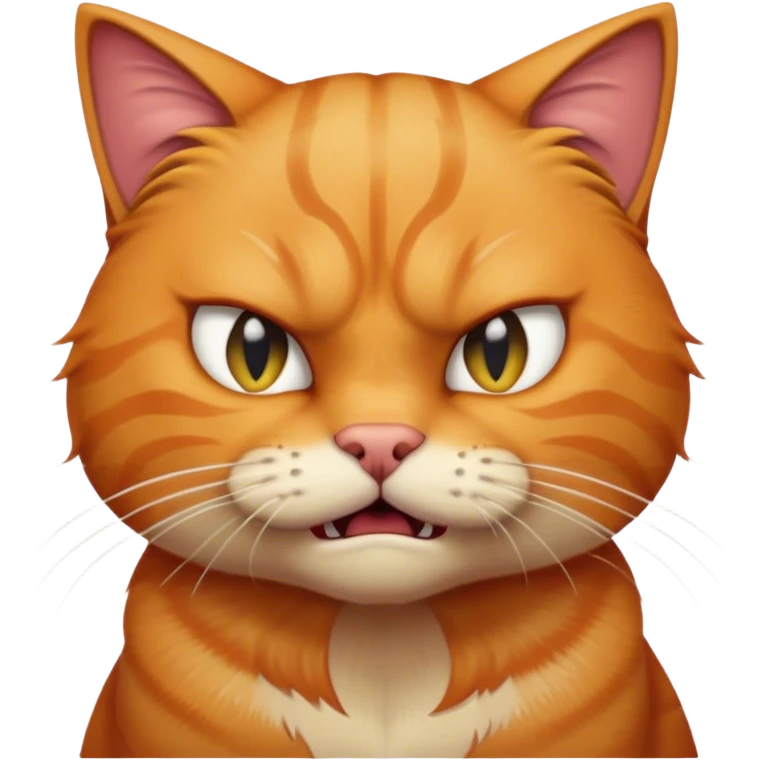 Super angry cat with scratching claws emoji