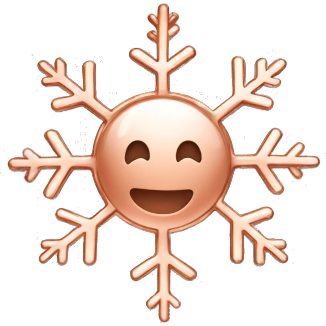Rose gold snowflake emoji