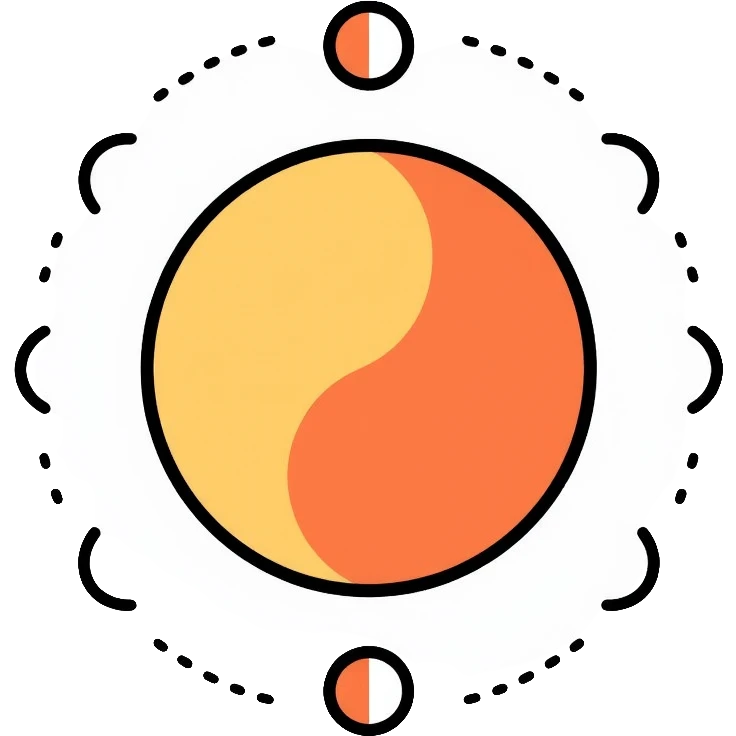 lunar month cycle showing moon phases emoji