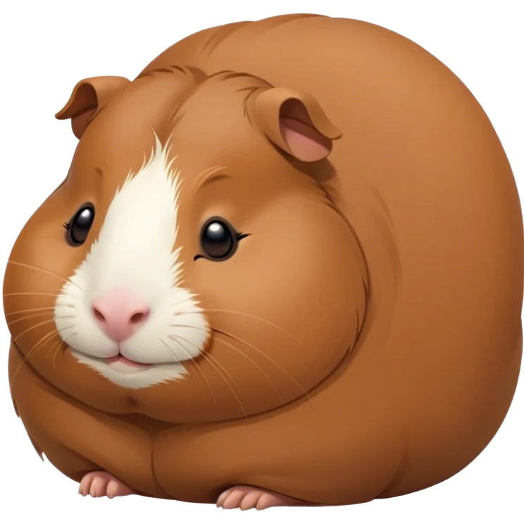 Meme-Worthy Cute Sleeping Brown Guinea Pig Portrait Emoji, Head resting peacefully with a contented smile, showcasing a delightfully chubby build and a luxuriously soft brown coat, eyes shut in a serene, cozy nap, Simplified yet hilariously adorable features, highly detailed, glowing with a soft, drowsy light, high shine, relaxed and utterly lovable, stylized with an air of playful laziness, bright and heartwarming, soft glowing outline, capturing the essence of a comically sleepy guinea pig, so meme-worthy it feels like it could instantly become the next viral sensation of adorable slumber! emoji