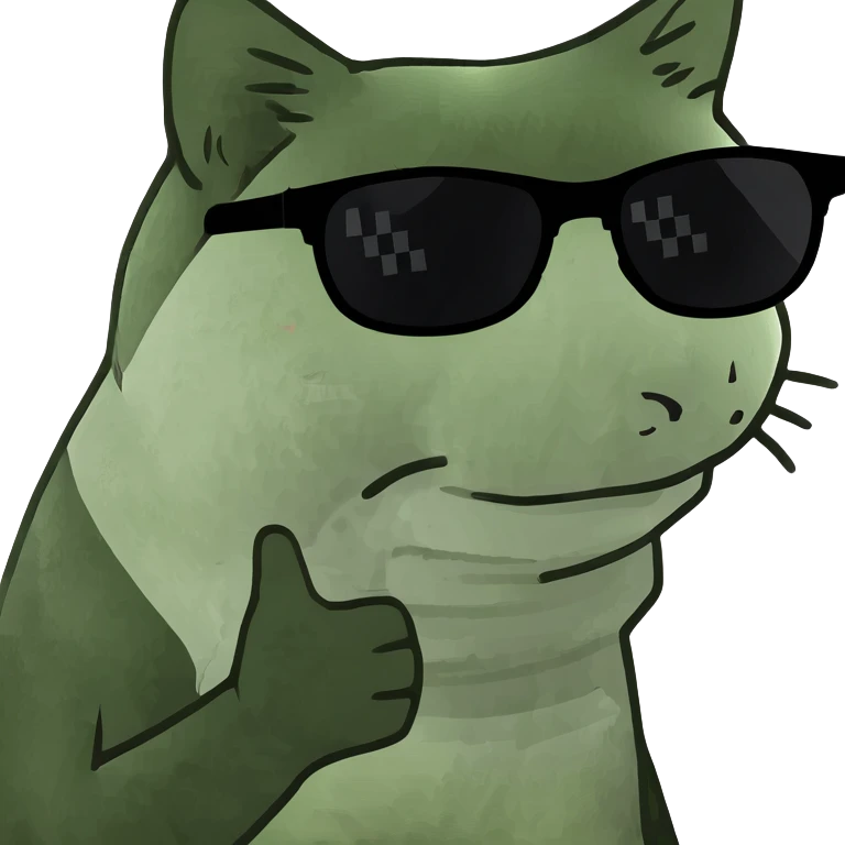 Cat with sunglasses emoji