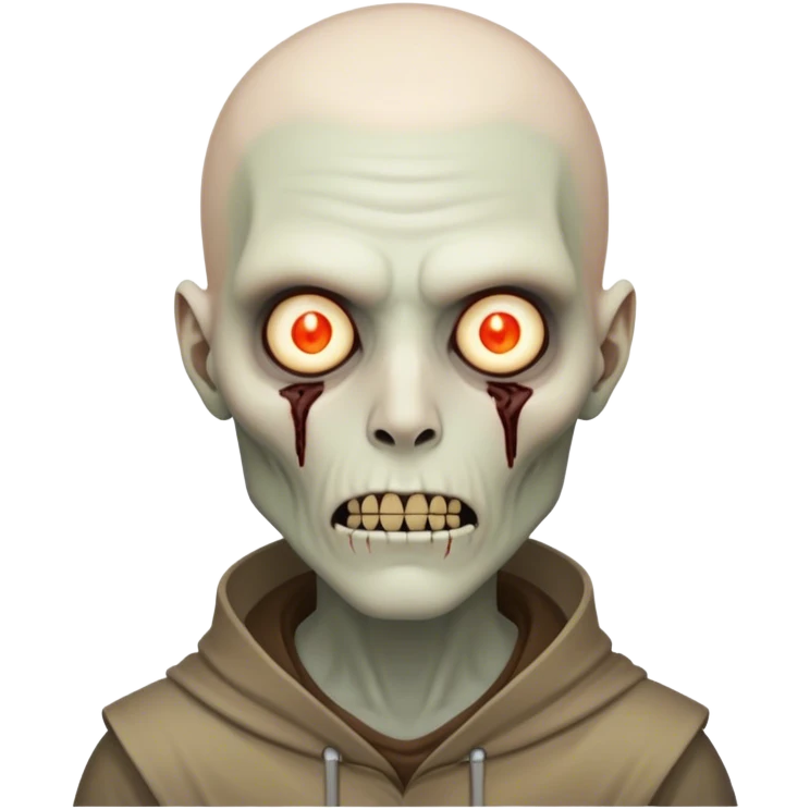 Cinematic Realistic WoW undead civilian Portrait, head tilted epicly and inquisitively, showcasing grim resilience and defiant strength. His withered, pallid skin and intense, glowing eyes contrast starkly with his worn, earth-toned clothes, rendered in meticulous detail. With dynamic, high-contrast lighting and high shine, this portrait exudes an epic aura, capturing the relentless will of a battle-hardened undead civilian. emoji
