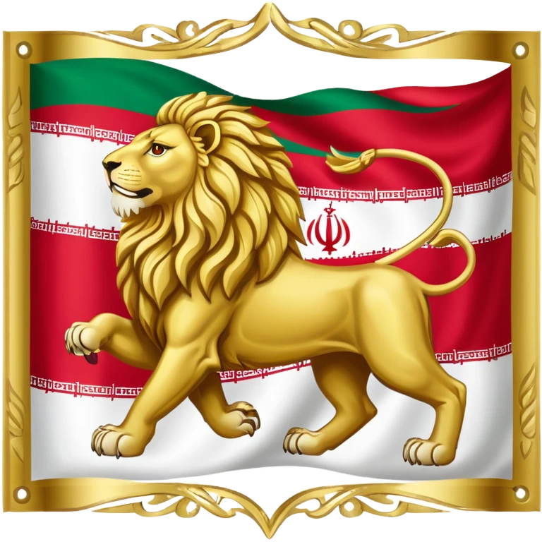 Iran heritage lion flag emoji