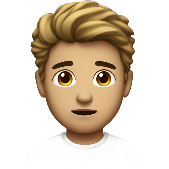 Sign of march Pisces, not happy, young guy  emoji