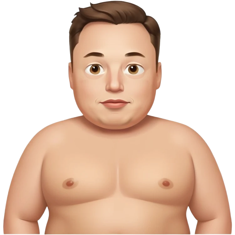 Super fat elon musk Elon musk Elon musk in a speedo emoji