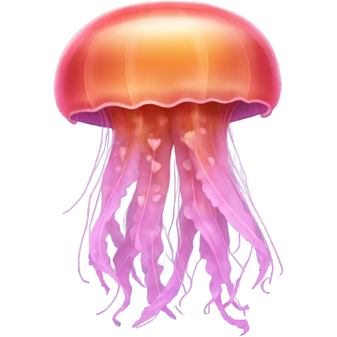 Jellyfish with hearths emoji