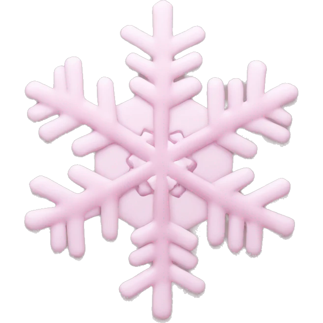 pastel pink snowflake  emoji