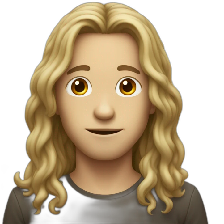 little guy with long hair and big nose emoji
