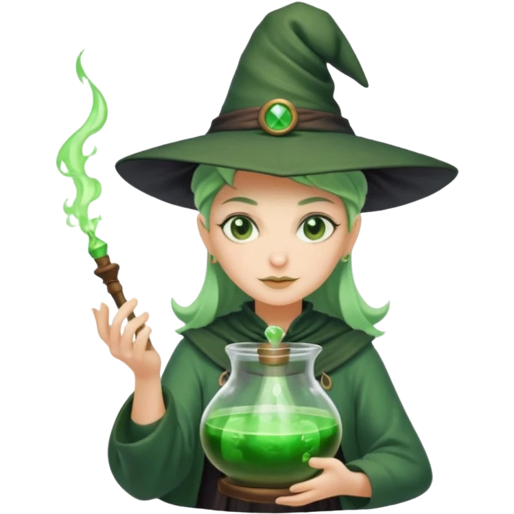 green witch cooking potion emoji