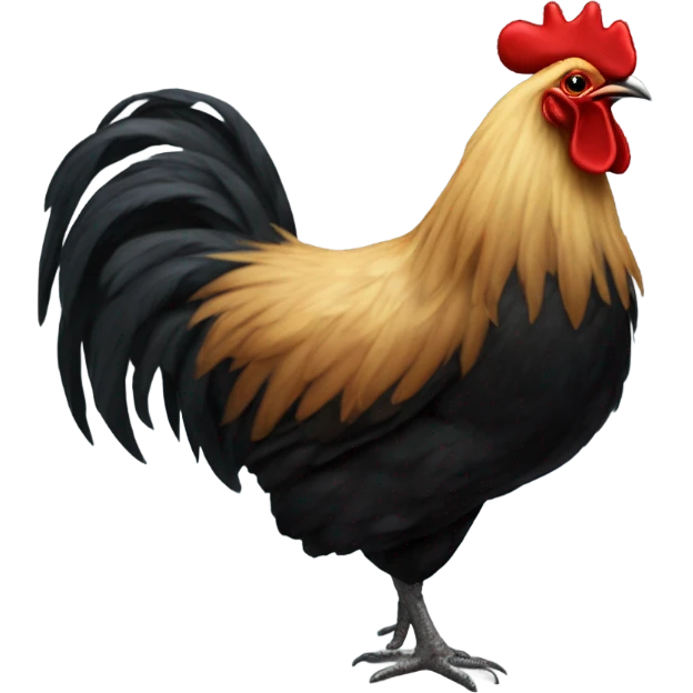 Black rooster emoji