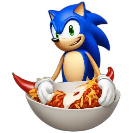 Sonic eat à chilli-dog emoji