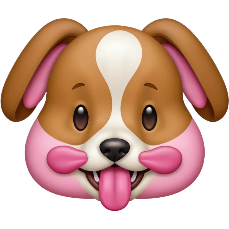 dog sticking tongue out emoji
