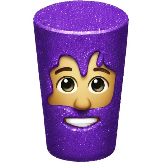 purple shot with glitter emoji