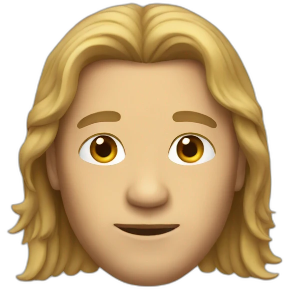 Man with long hair emoji