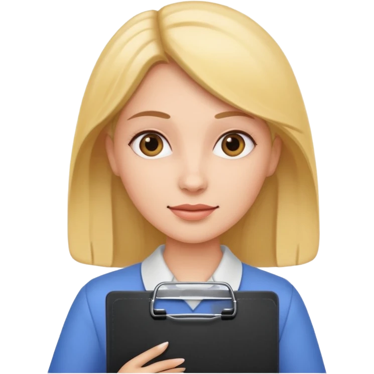 woman holding a clipboard emoji