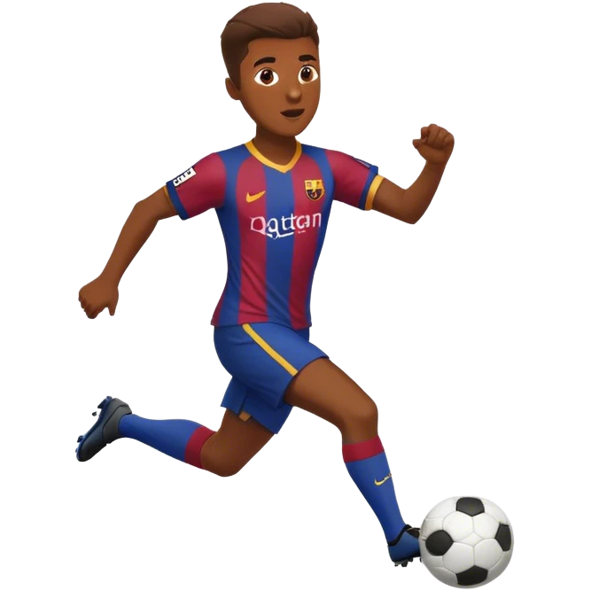 barca soccer player sprinting  emoji