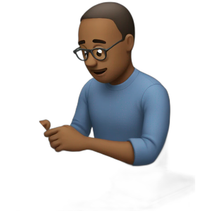 man reading news emoji