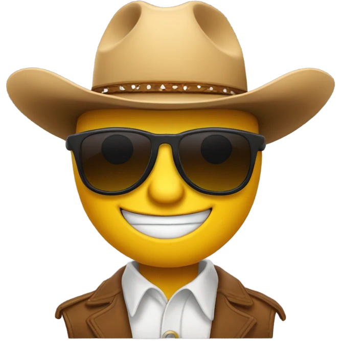 Cowboy sunglasses with thumbs up emoji
