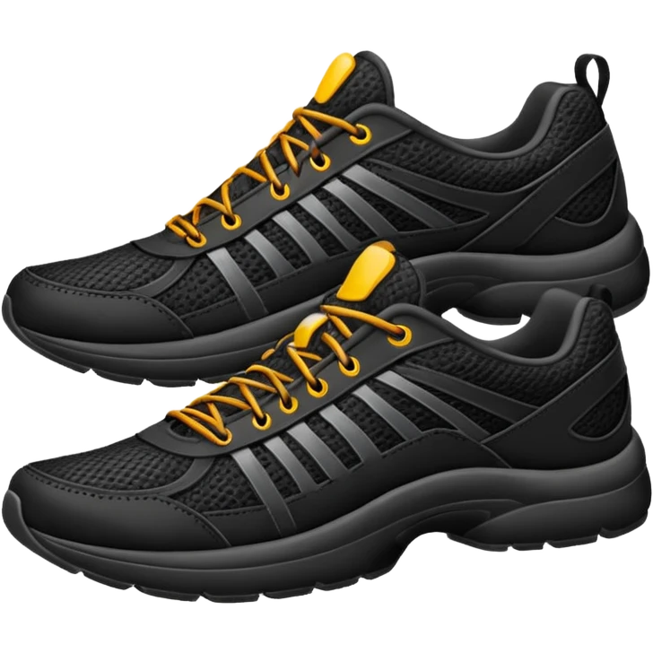 Make me an emoji of 2 black running shoes emoji