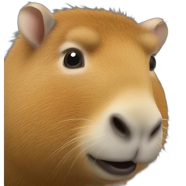 Chat sur capybara emoji