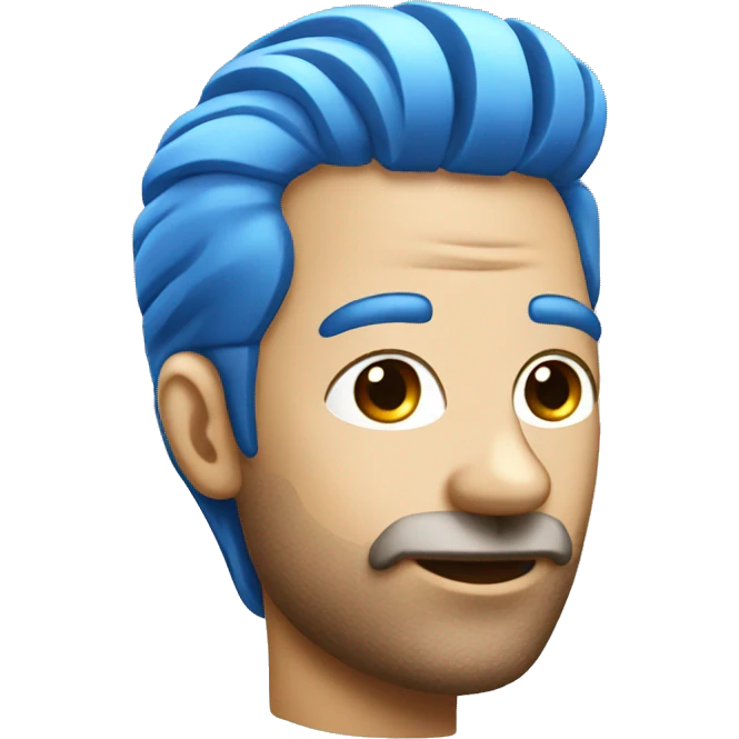 Blue hair clippers emoji