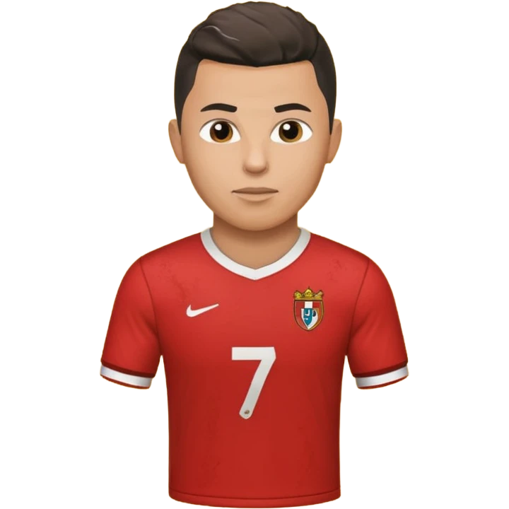 red football shirt with Ronaldo on the back emoji