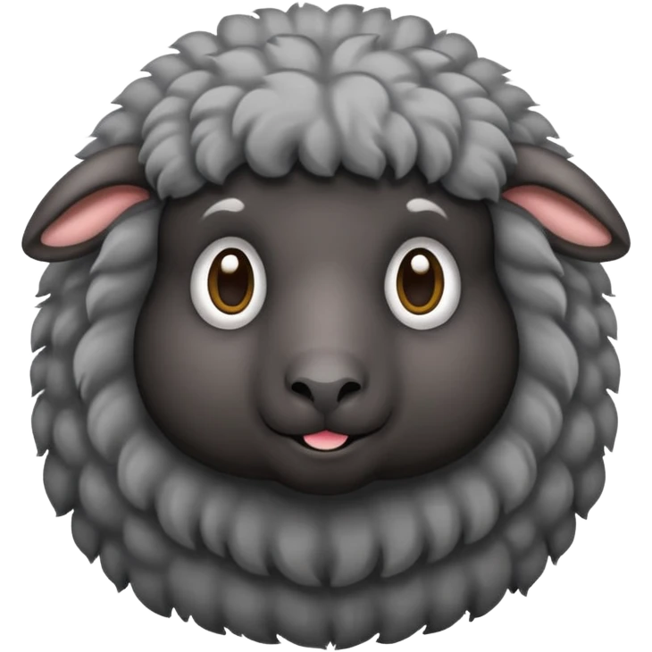 Oveja negra con canas emoji