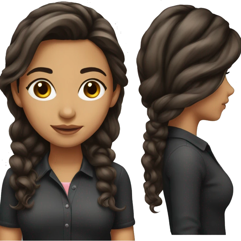 Latina girl brunette hair emoji