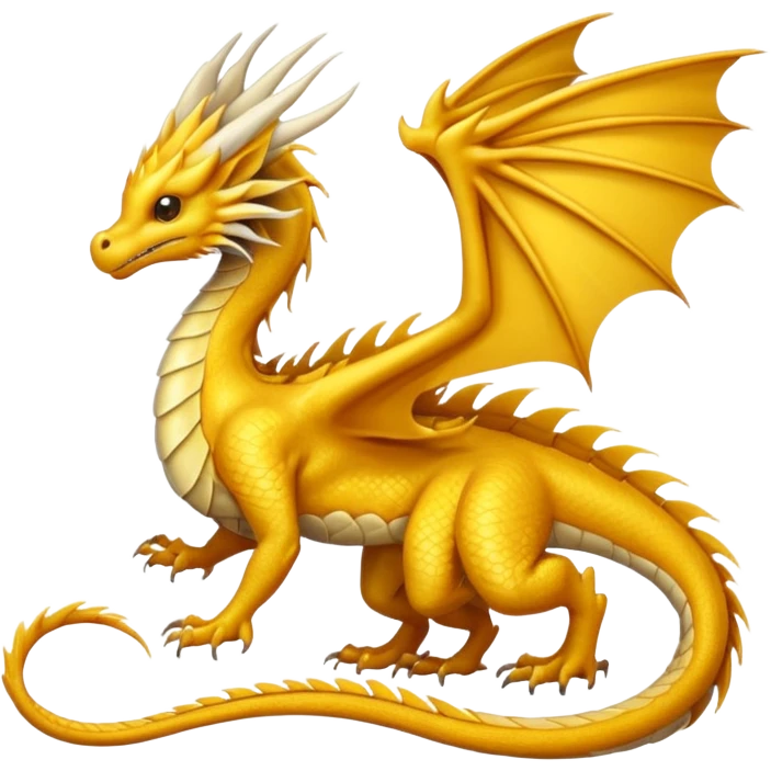 Fourth wing golden feathertail dragon  emoji