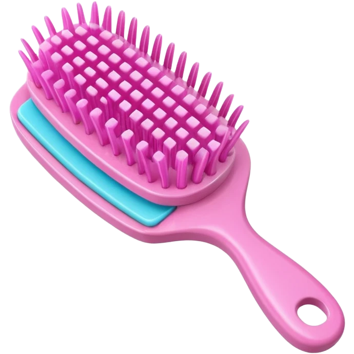 Cepillo de cabello rosa  emoji