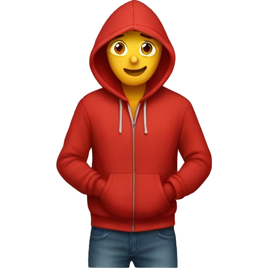 Red hoodie emoji