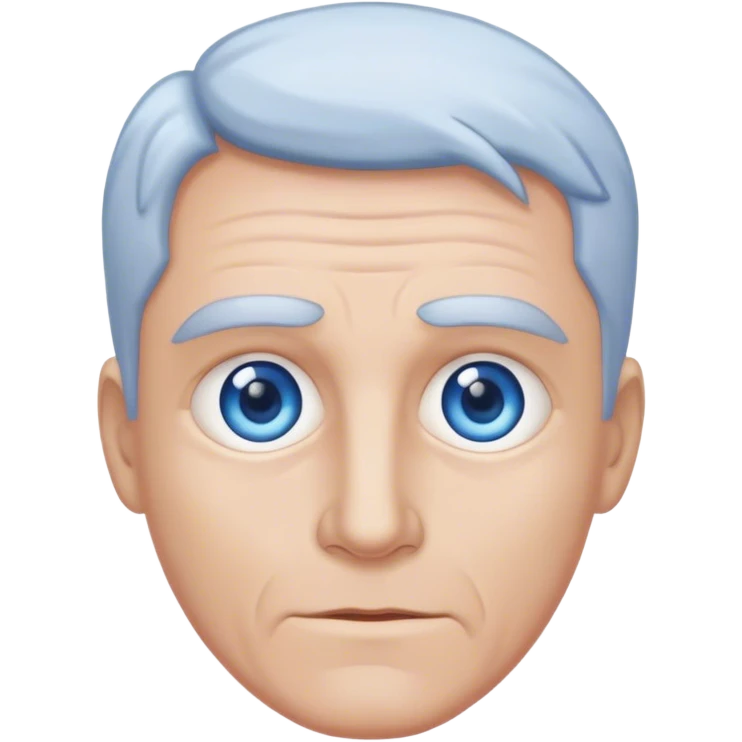 gray man blue eyes Without mustache emoji