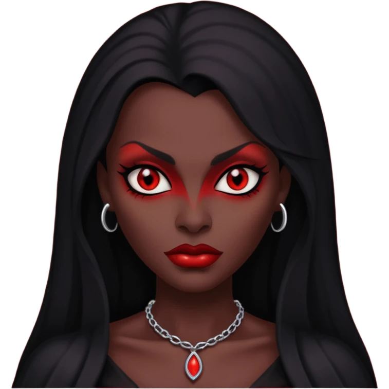 vampira pele negra olho vermelho  emoji