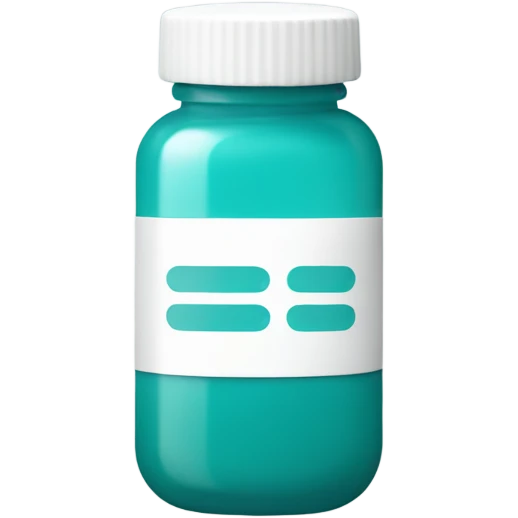 white and teal pill bottle emoji