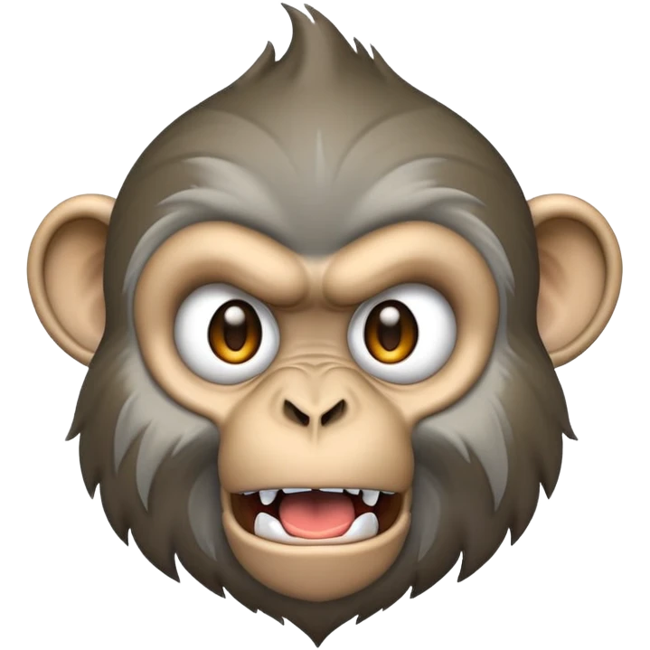 Angry monkey with steam coming out his ears  emoji