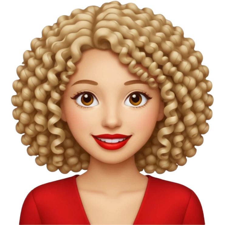 Cabelo cacheado mulher sorridente  emoji