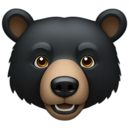 black bear head emoji