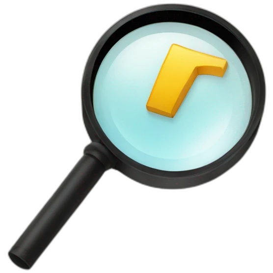 The letter W under a magnifier emoji