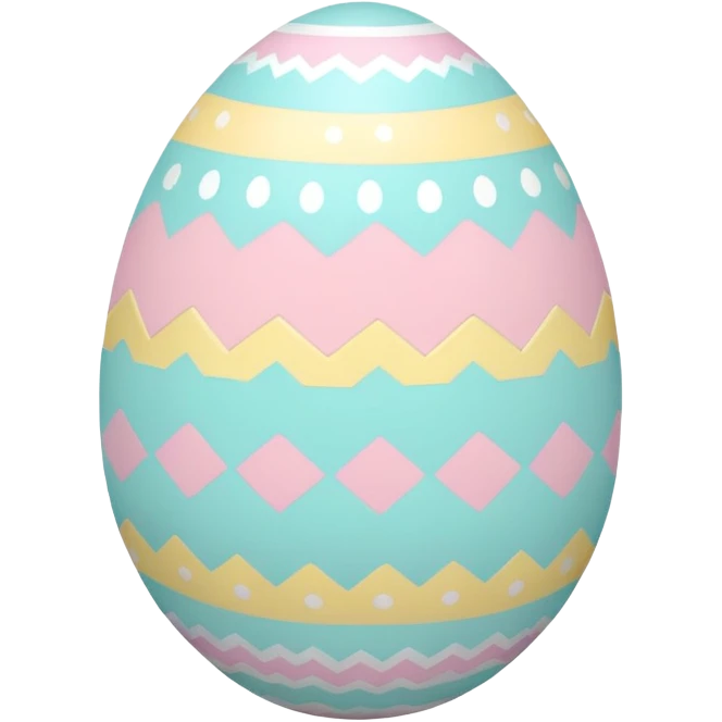Pastel Pattern Easter Egg emoji