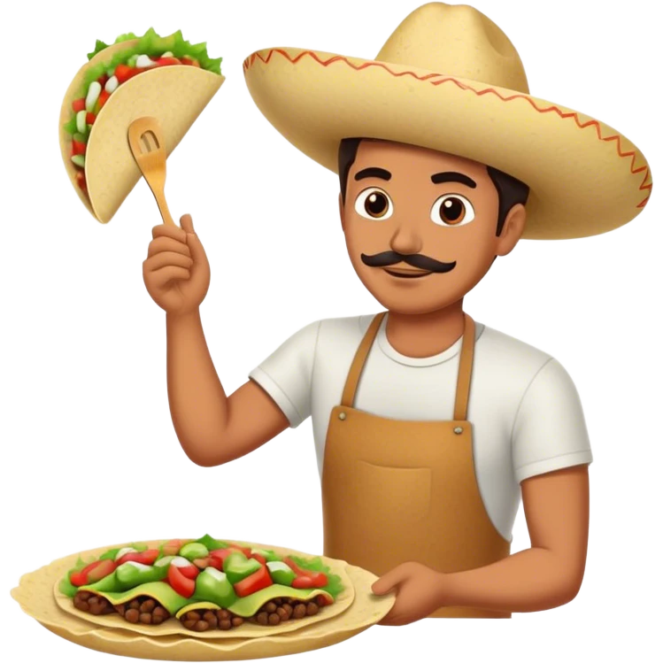 Mexican guy making tacos emoji