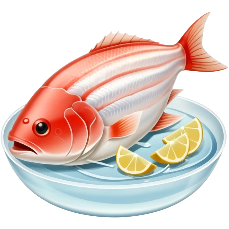 Sliced Raw White Fish sashimi emoji