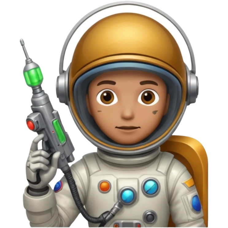 space cowboy with gun emoji